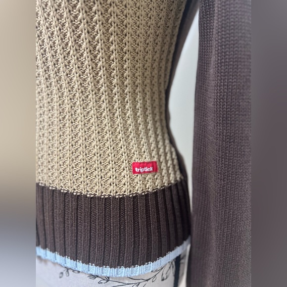 Vintage | Triptick | Women’s Zip Up I Knit Cardigan Sweater I Size: 4, Small - Picture 8 of 9